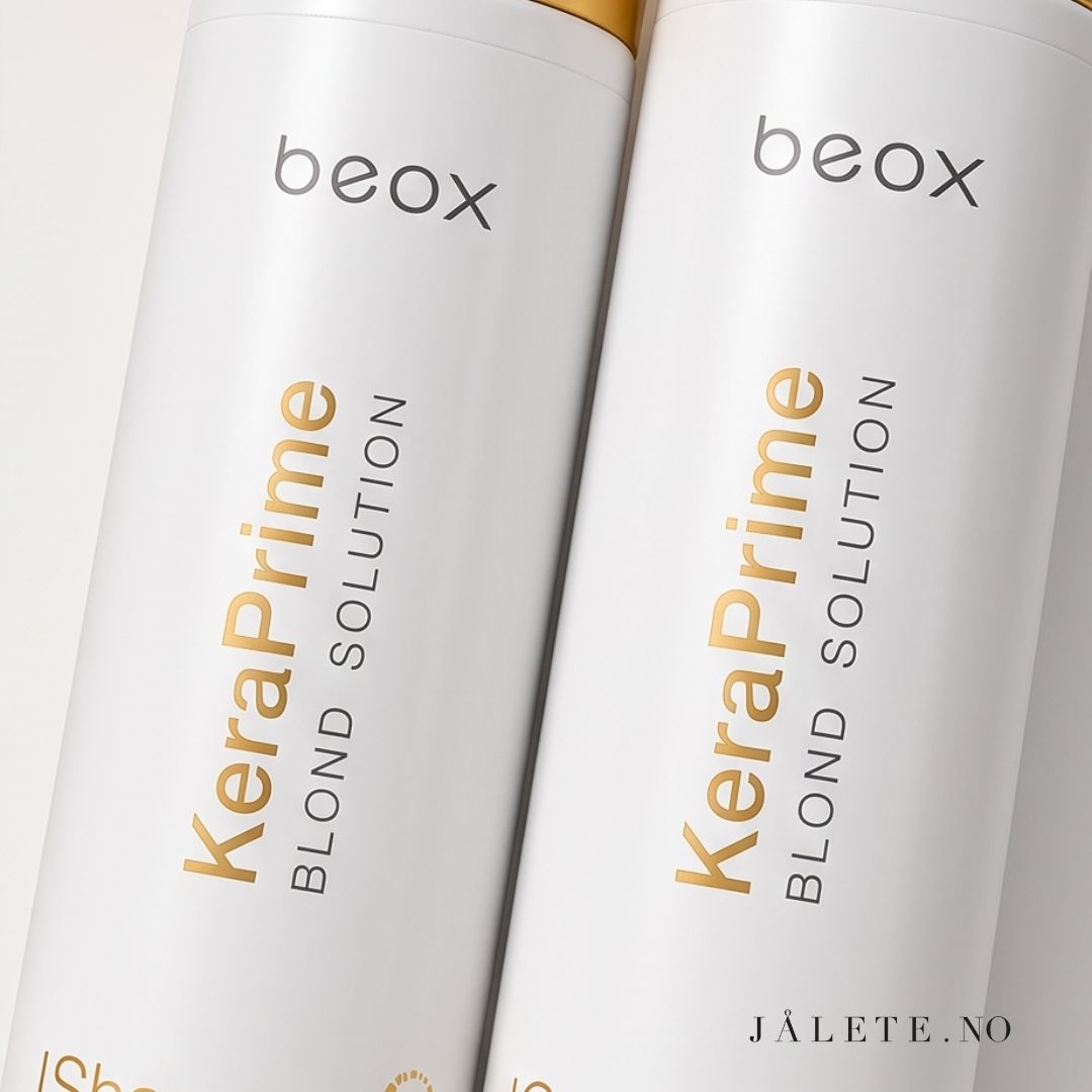 KeraPrime pleiepakke med Shampoo, Conditioner, Masque, BB Cream og Toning Ampoule. For tørt, slitt, frizzy og behandlet hår.