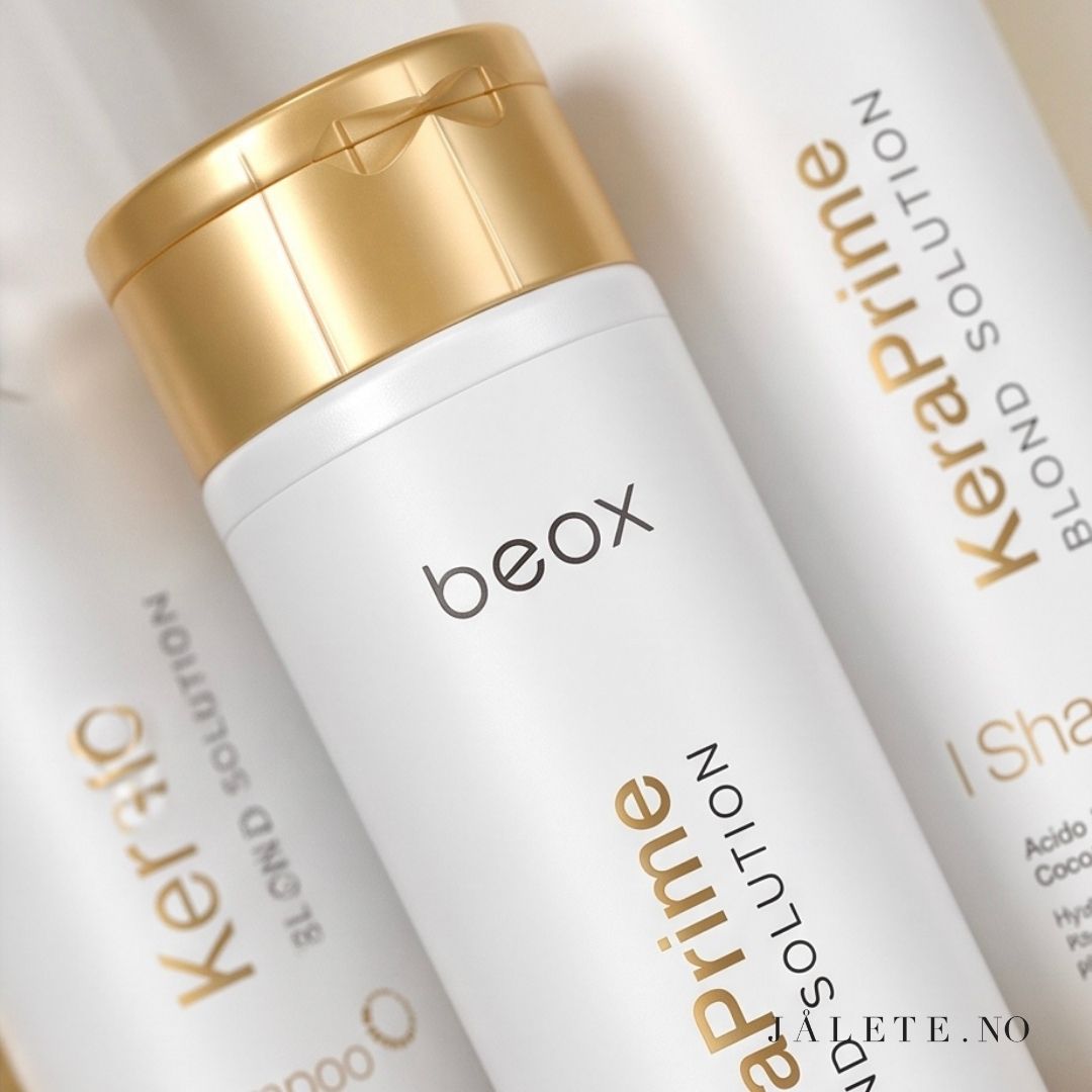 KeraPrime bundle med 100 ml keratinbehandling, Shampoo, Conditioner, Masque, BB Cream og Toning Ampoule. Komplett behandling og hjemmepleie.