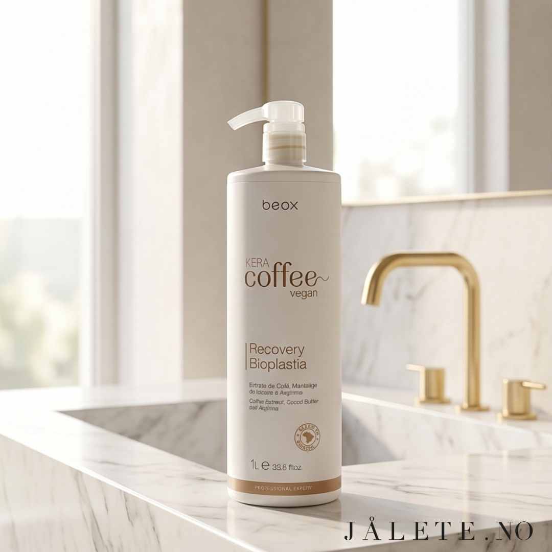 Keratinbehandling KeraCoffee Vegan keratin hjemme vegansk resultat før og etter ekte reviews