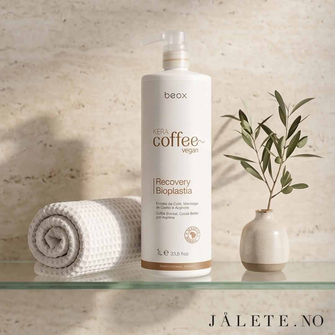 Keratinbehandling KeraCoffee Vegan keratin hjemme vegansk resultat før og etter ekte reviews