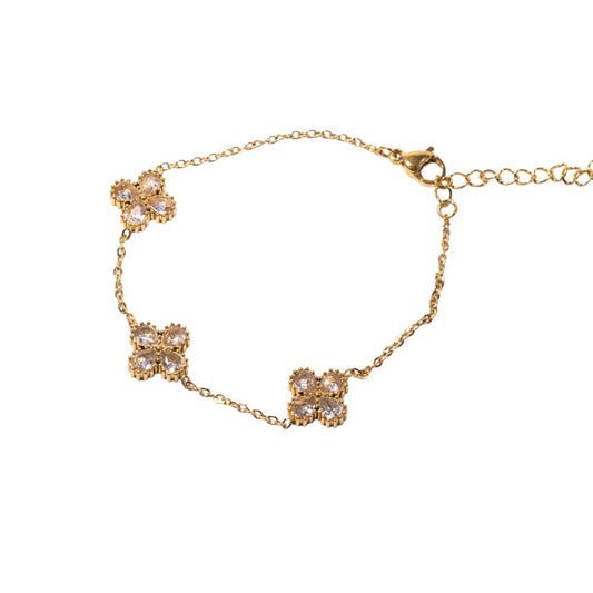 Armbånd French Romantic, rustfritt stål, nikkelfritt, 18K gullbelagt fra LØW Jewelry