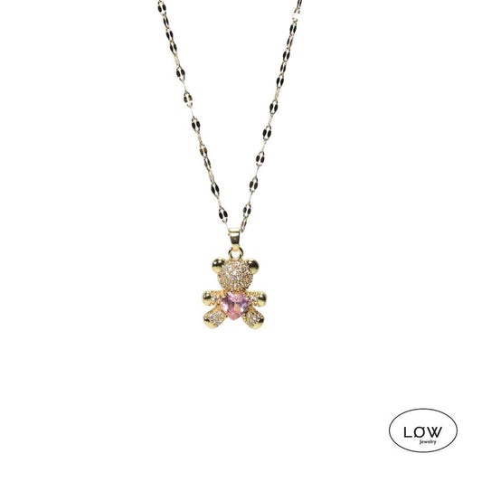 Teddy Bear Necklace – 18K Gold