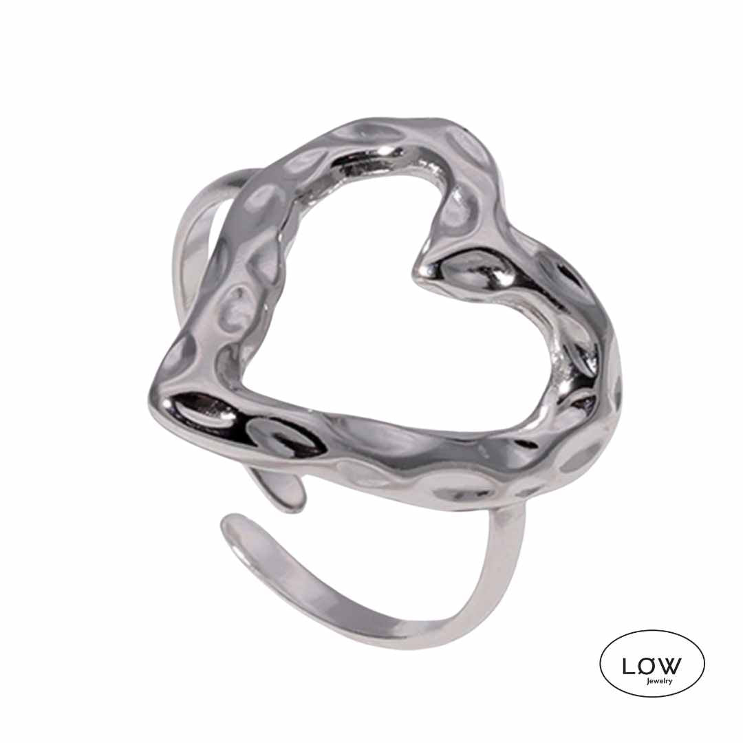 OpenHeart Ring – justerbar ring i 18K gullbelagt stål