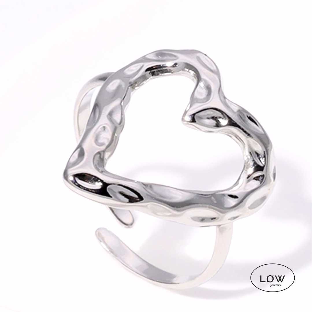 OpenHeart Ring – justerbar ring i 18K gullbelagt stål