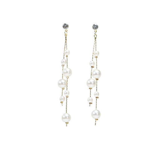 Ørepynt Pearly par, kobber, nikkelfritt, zirconstener, legering fra LØW