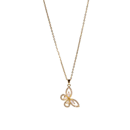 Halssmykke Zircona Butterfly fra LØW Jewelry