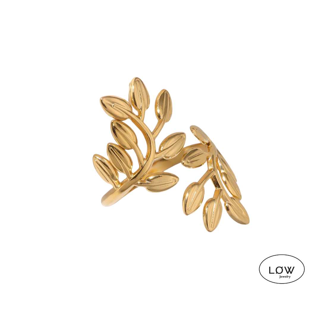Leaf Ring – justerbar ring i rustfritt stål