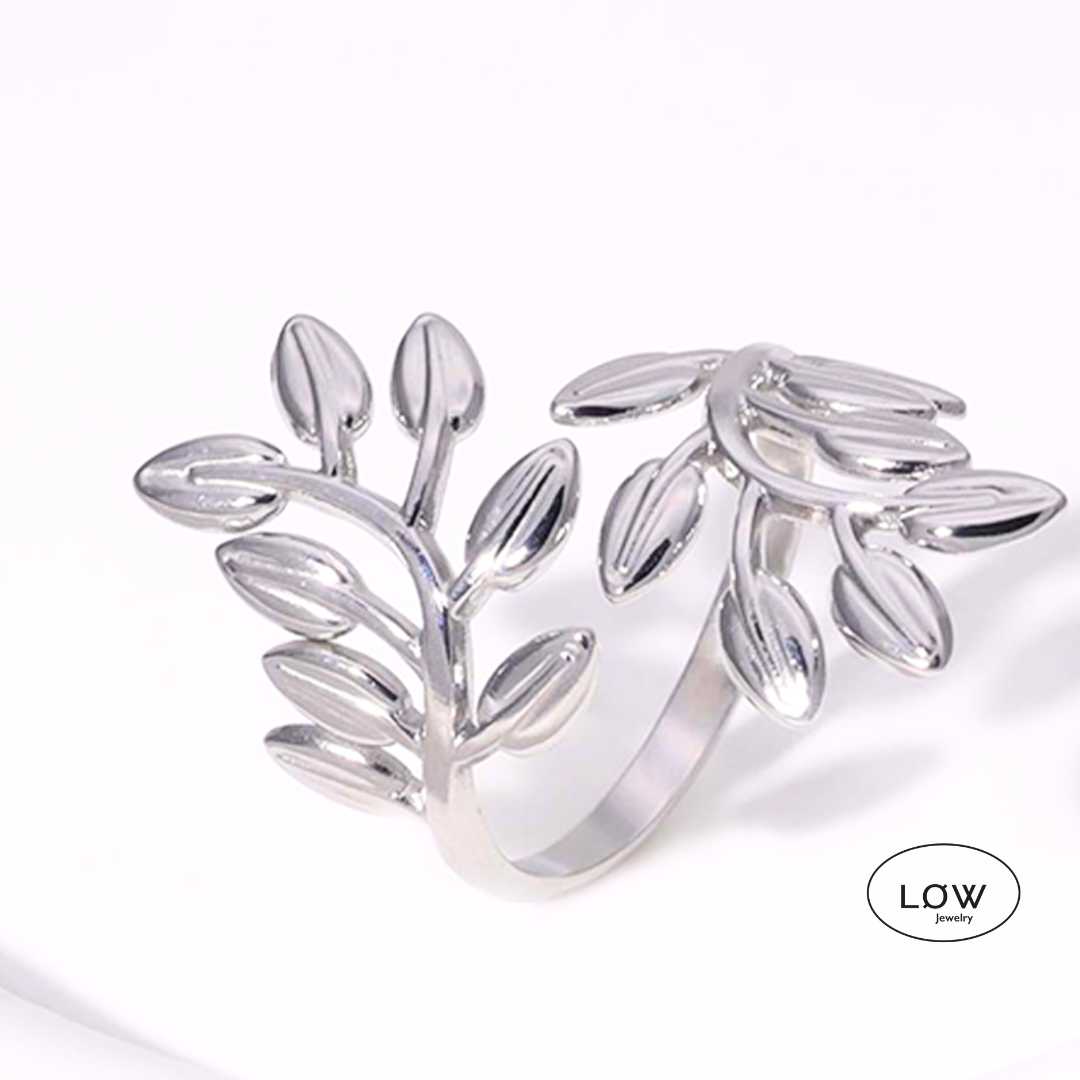 Leaf Ring – justerbar ring i rustfritt stål