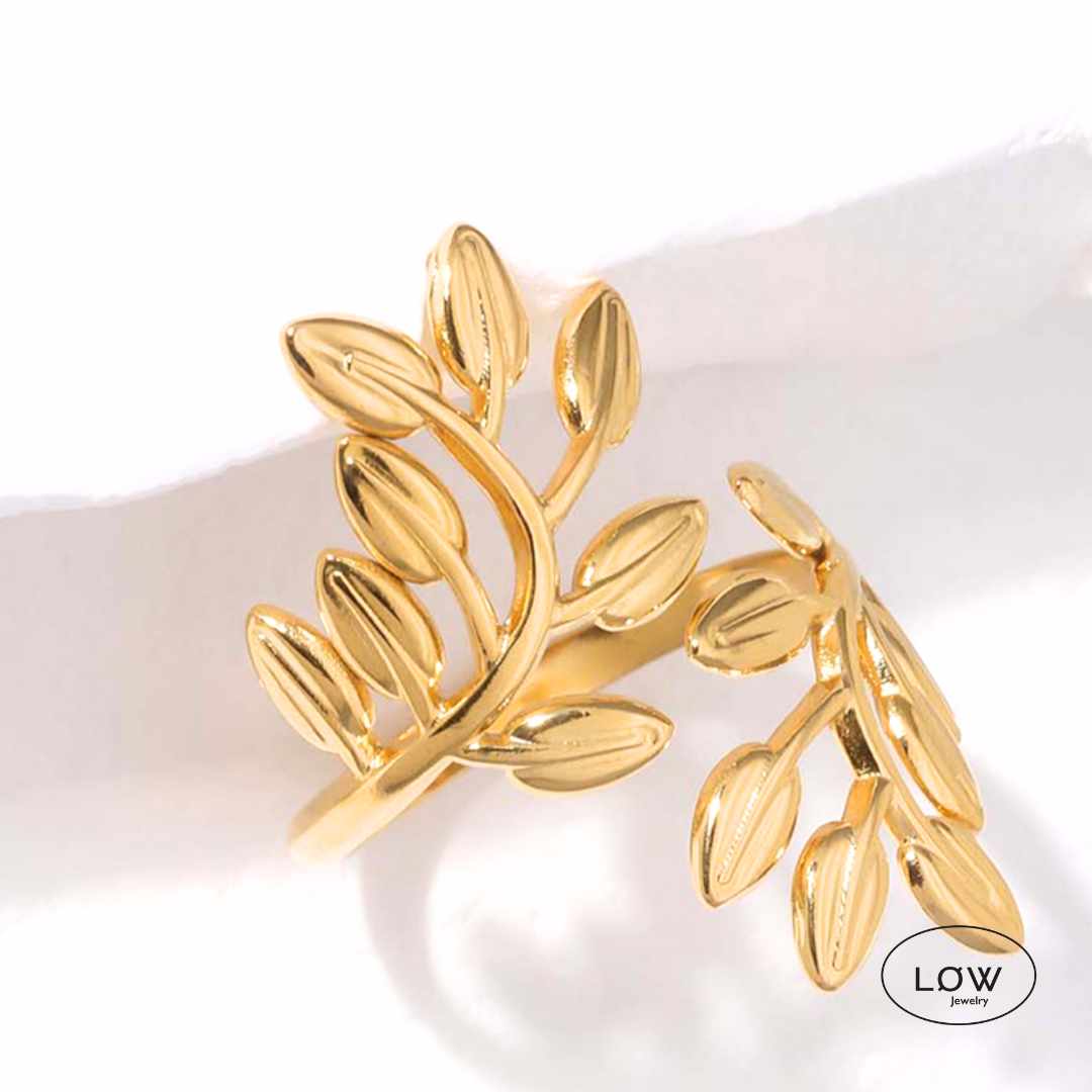 Leaf Ring – justerbar ring i rustfritt stål