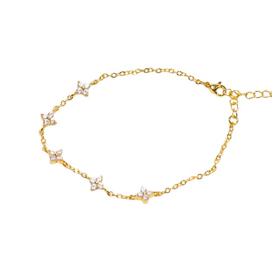 Armbånd Romantic Flowers, kobber, nikkelfritt, 18K gullbelagt fra LØW