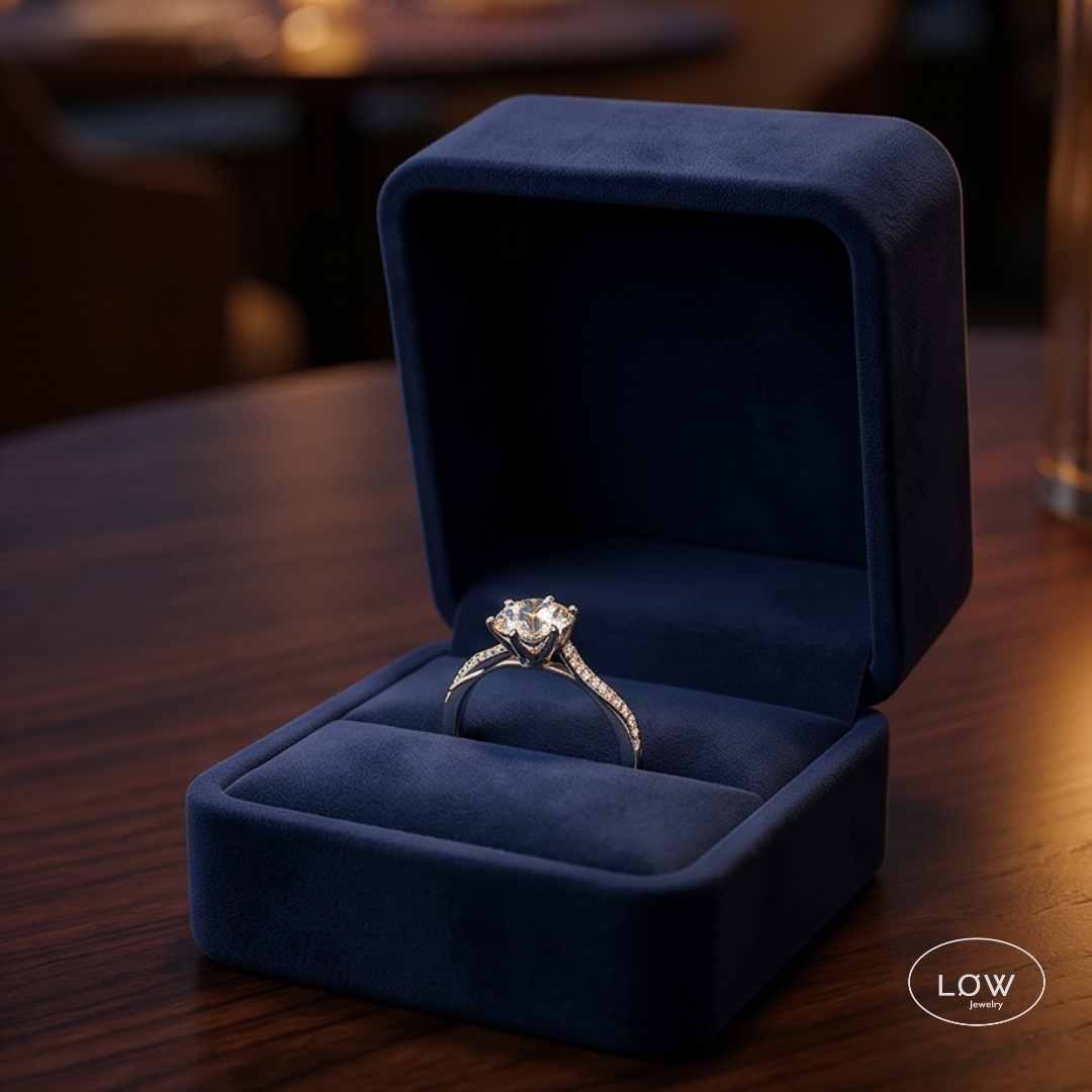 Lab Grown Moissanite Ring 1CT – Sterling Silver fra LØWELER LØW Jewelry