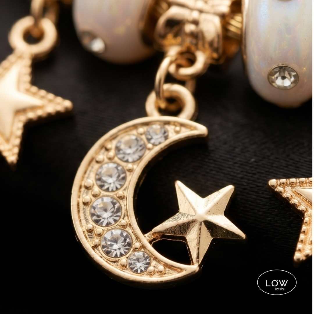 Charms armbånd ferdig fylt charmsarmbånd LØW Jewelry Zircona