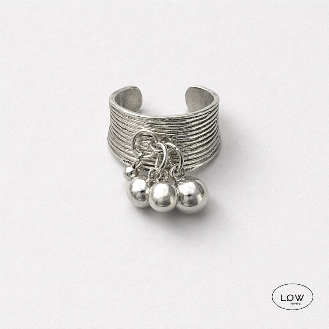 Charms ring Orb Charm Wrap Ring open ring justerbar LØ Jewelry