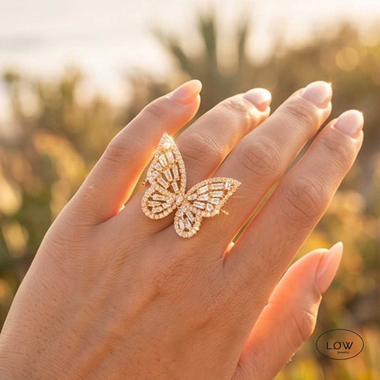 Papillon Éclat Open Ring Gold fra LØW Jewelry