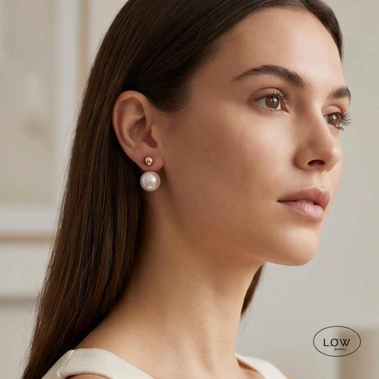 Ørepynt Pearl Drop Illusion Earrings øredobber LØW Jewelry