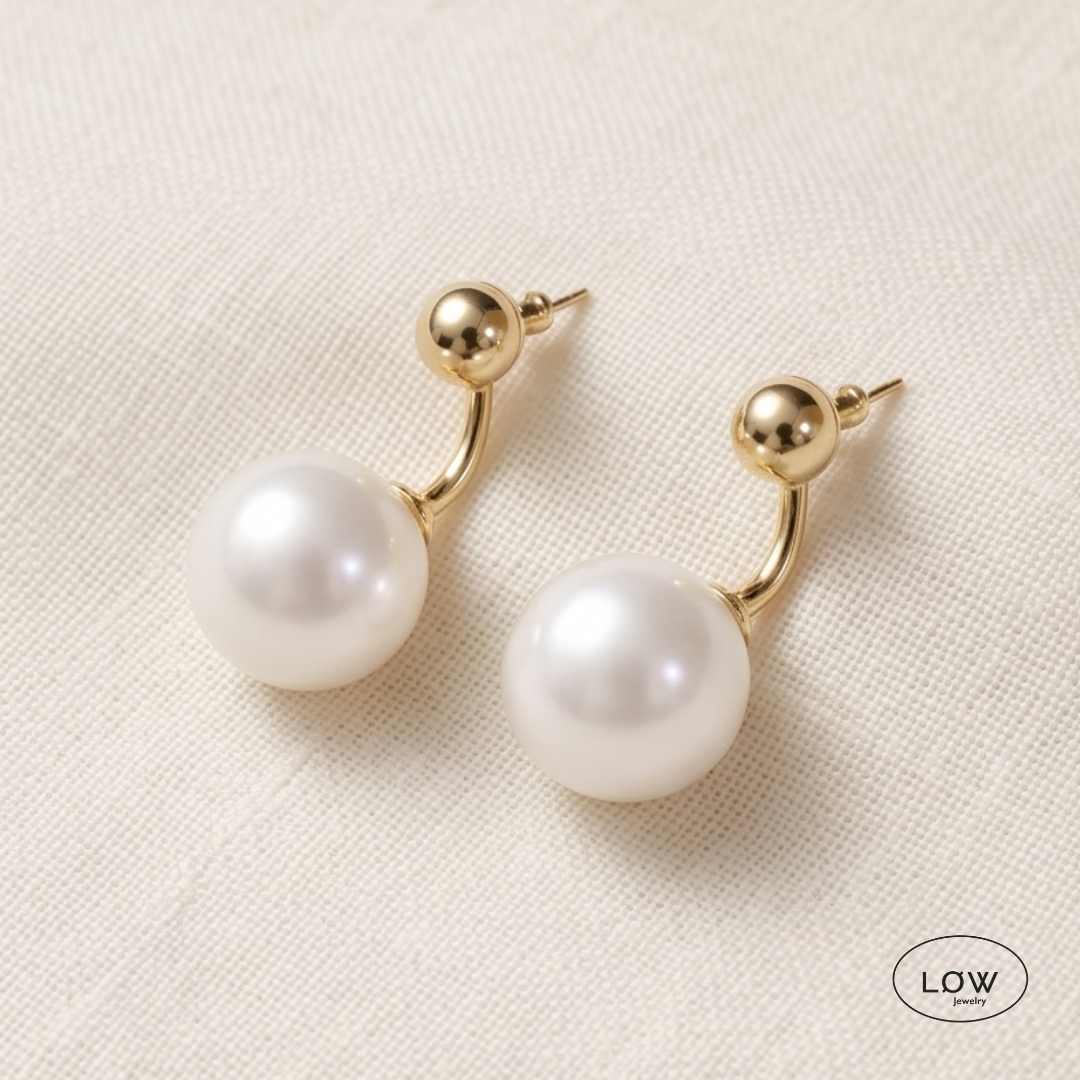 Ørepynt Pearl Drop Illusion Earrings øredobber LØW Jewelry