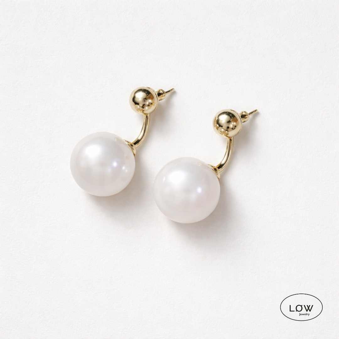 Ørepynt Pearl Drop Illusion Earrings øredobber LØW Jewelry