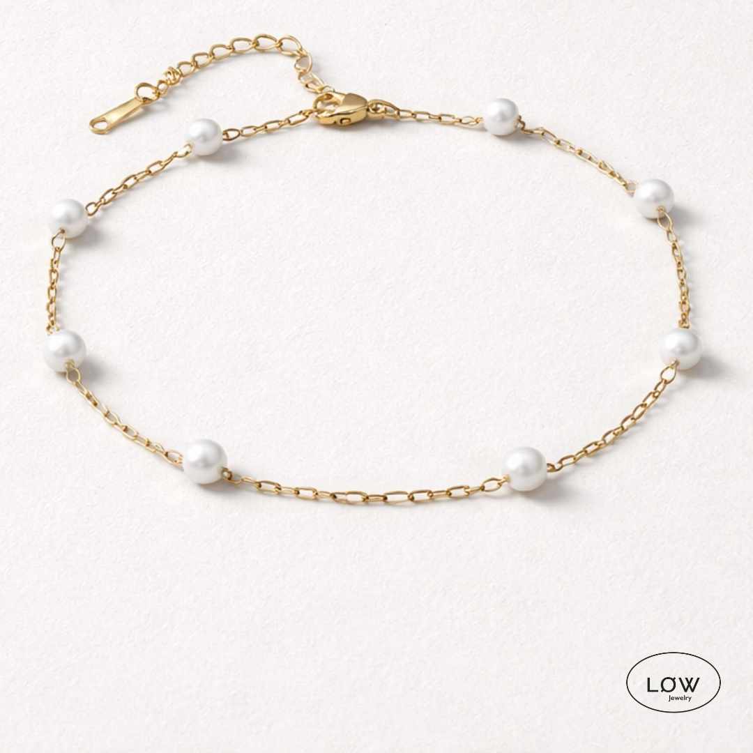 Perléa Pearl Bracelet Gold fra LØW Jewelry armbånd