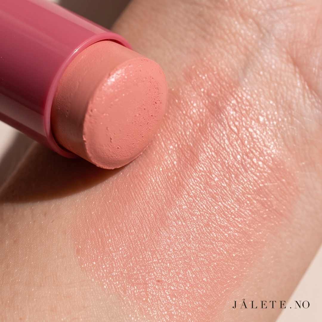 Kremet og byggbar blush i stick fra Pierre René. Velg 03 Pink Nectar eller 04 Blush Mauve. Vegansk, silkemyk og enkel å påføre.