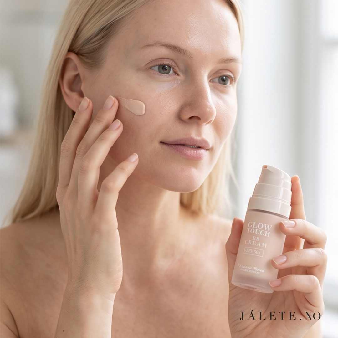 Pierre René Glow Touch BB Cream SPF 50 gir lett dekkevne, jevnere hudtone og naturlig glød. Vegansk, ikke-komedogen og i tre nyanser.