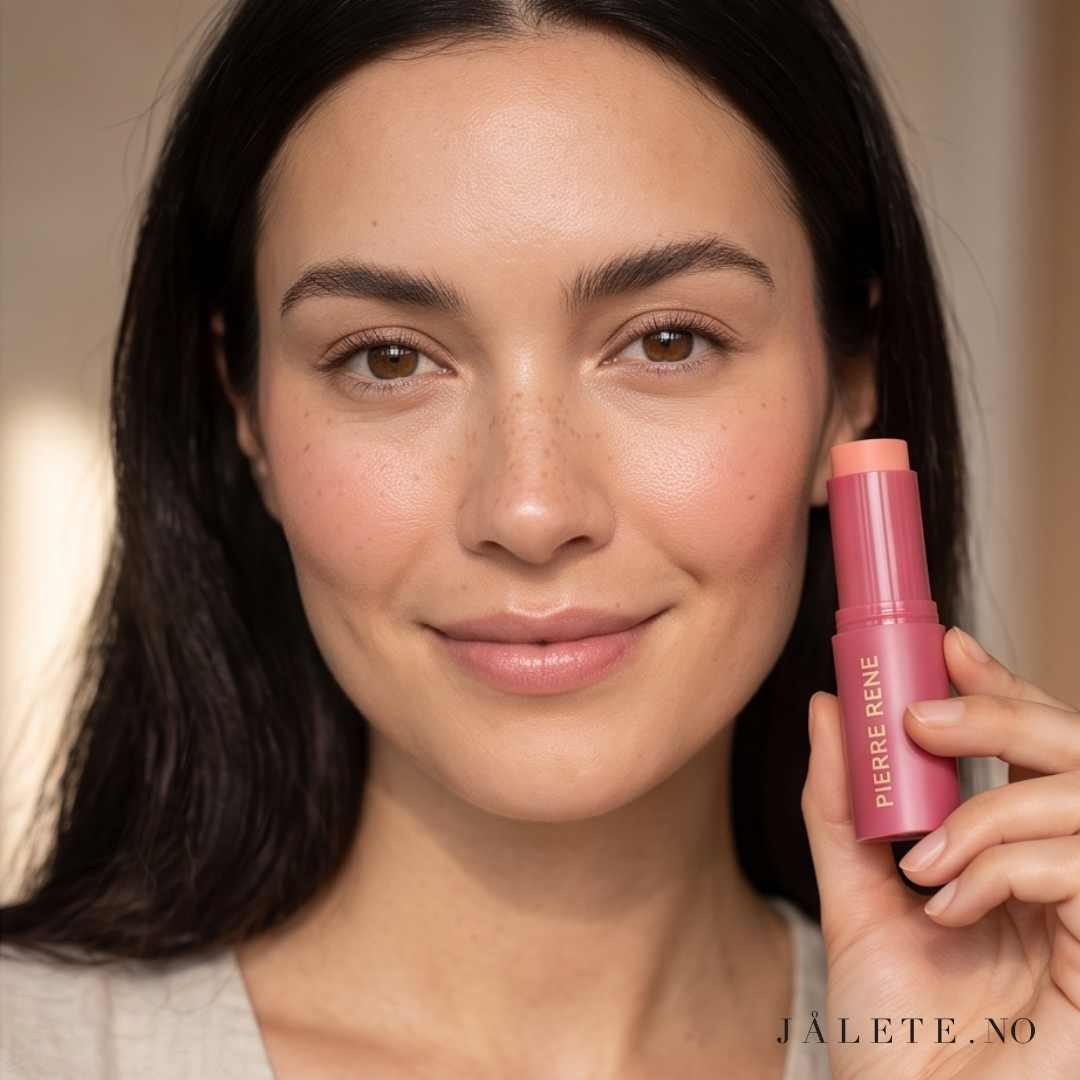 Kremet og byggbar blush i stick fra Pierre René. Velg 03 Pink Nectar eller 04 Blush Mauve. Vegansk, silkemyk og enkel å påføre.