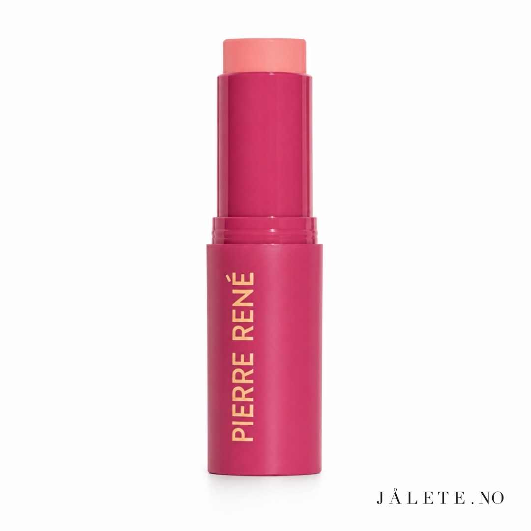 Kremet og byggbar blush i stick fra Pierre René. Velg 03 Pink Nectar eller 04 Blush Mauve. Vegansk, silkemyk og enkel å påføre.