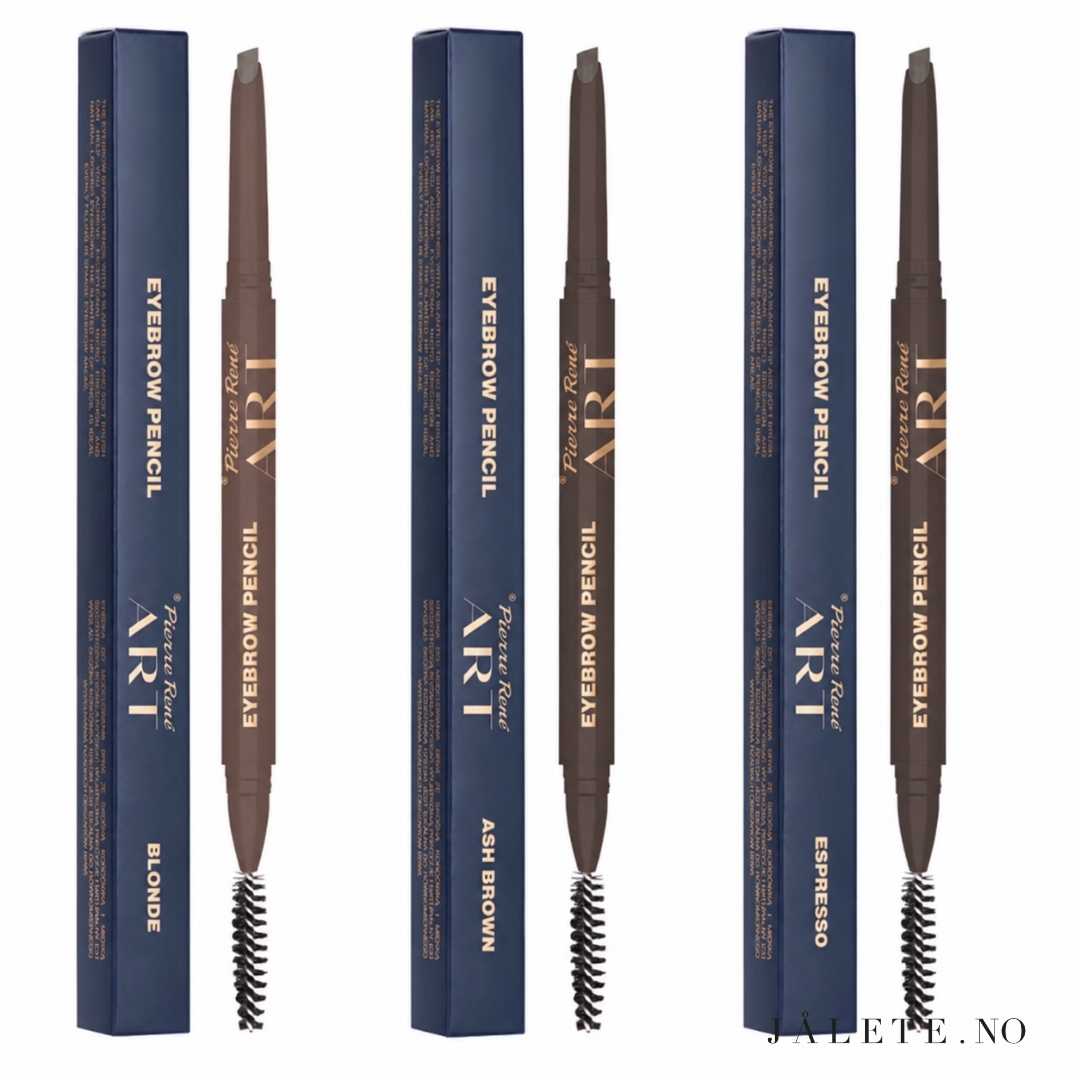 Pierre René Brow Pencil ART har vinklet spiss, myk brynsbørste og opptil 24 timers hold. Fyll inn brynene presist og velg mellom tre nyanser.