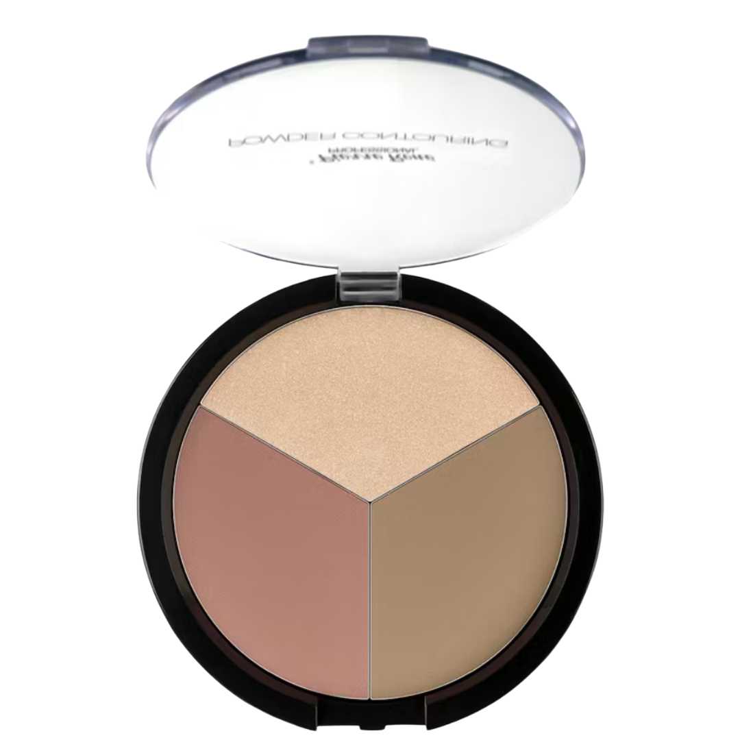 Pierre René Powder Contouring No. 02 – bronzer, blush og highlighter i én palett