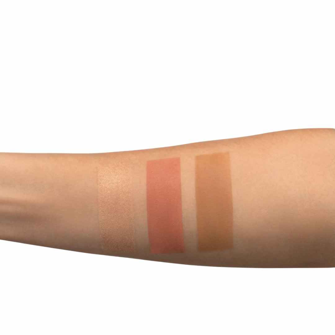 Pierre René Powder Contouring No. 02 – bronzer, blush og highlighter i én palett