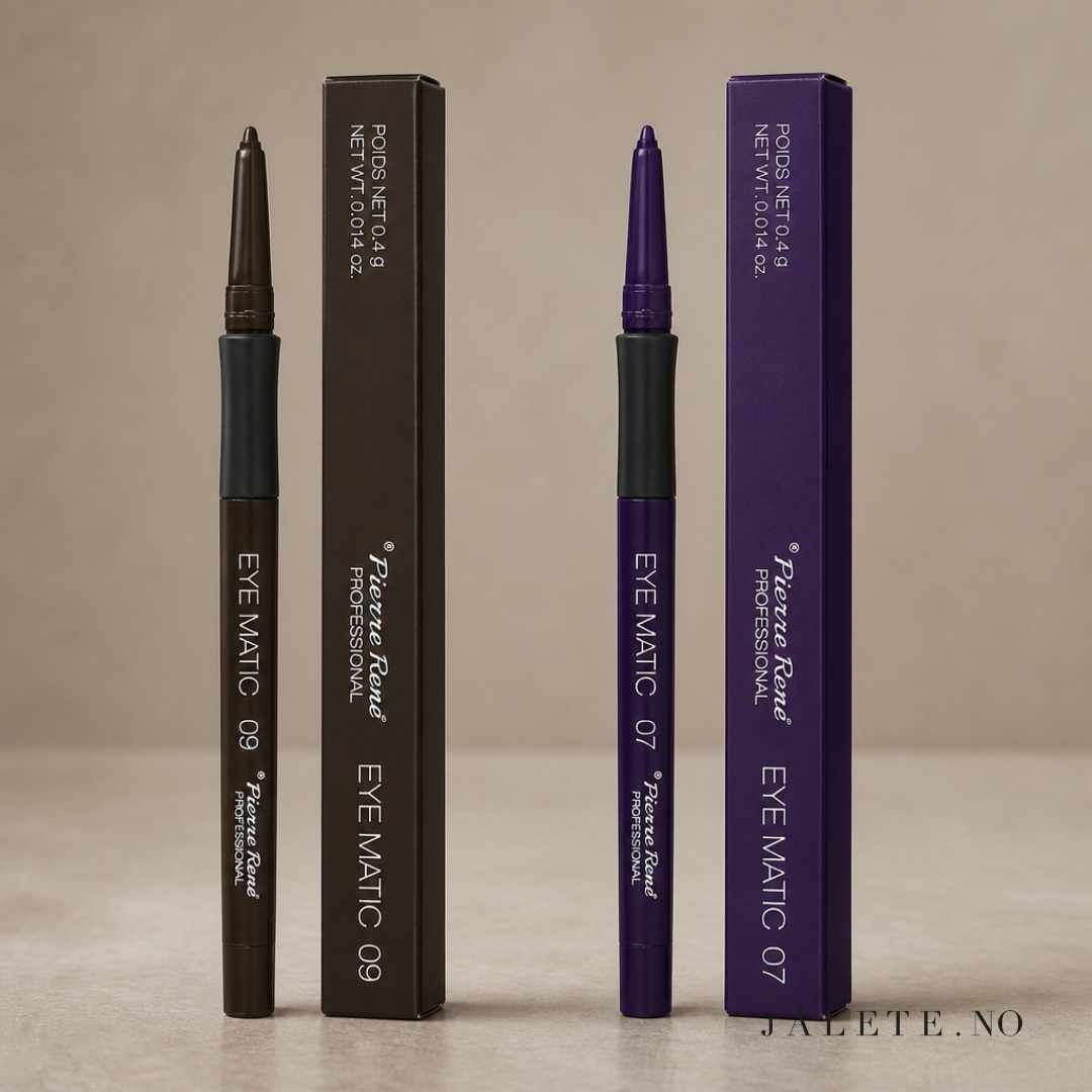 Pierre René Eye Matic er en tårefast eyeliner og kajal med intens farge og lang holdbarhet. Velg mellom 09 Brown og 07 Purple hos Jålete.no.