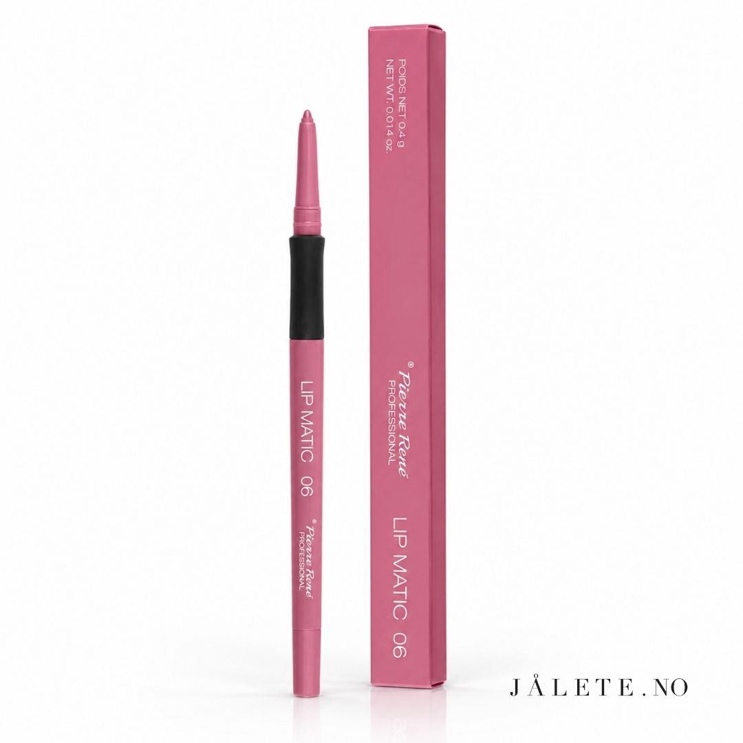 Pierre René Lip Matic Lipliner er en vannfast twist-up lipliner som gir presis leppekontur, god holdbarhet og fungerer perfekt under gloss.