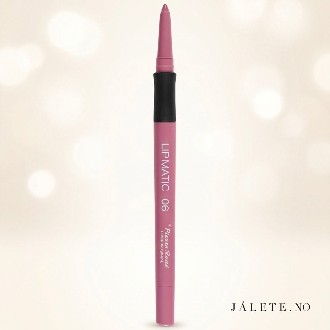 Pierre René Lip Matic Lipliner er en vannfast twist-up lipliner som gir presis leppekontur, god holdbarhet og fungerer perfekt under gloss.