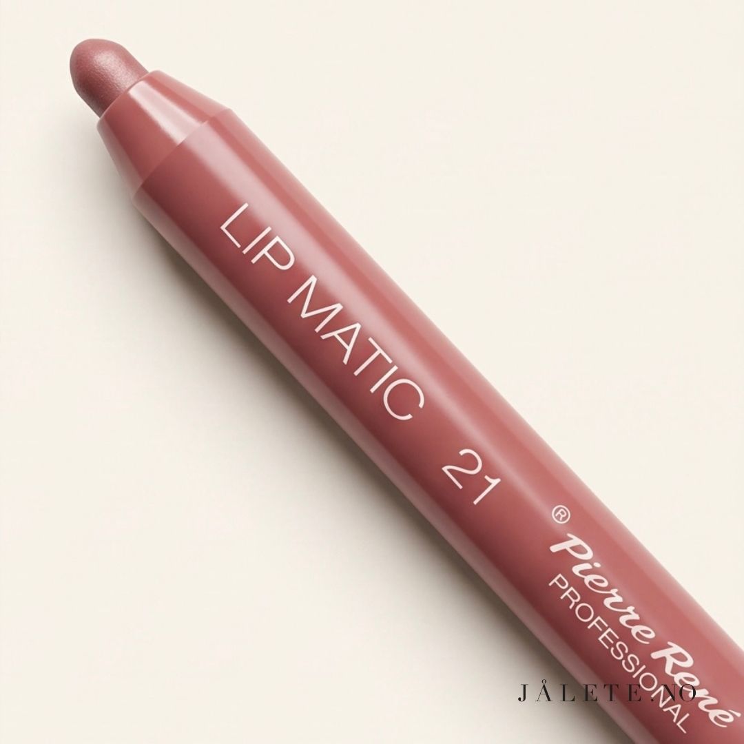  Pierre René Lip Matic Lipliner er en vannfast lipliner i twist-format (ingen spissing) som gir presis definisjon og bedre hold under gloss eller lip oil.