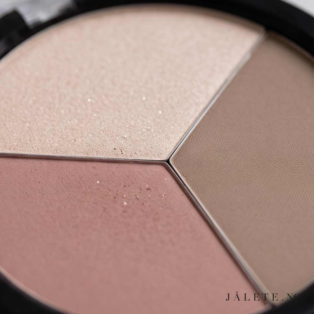 Multifunksjonell contouring-palett med bronzer, blush og highlighter. Høyt pigmentert, lett å blende og svært drøy. Made in EU.