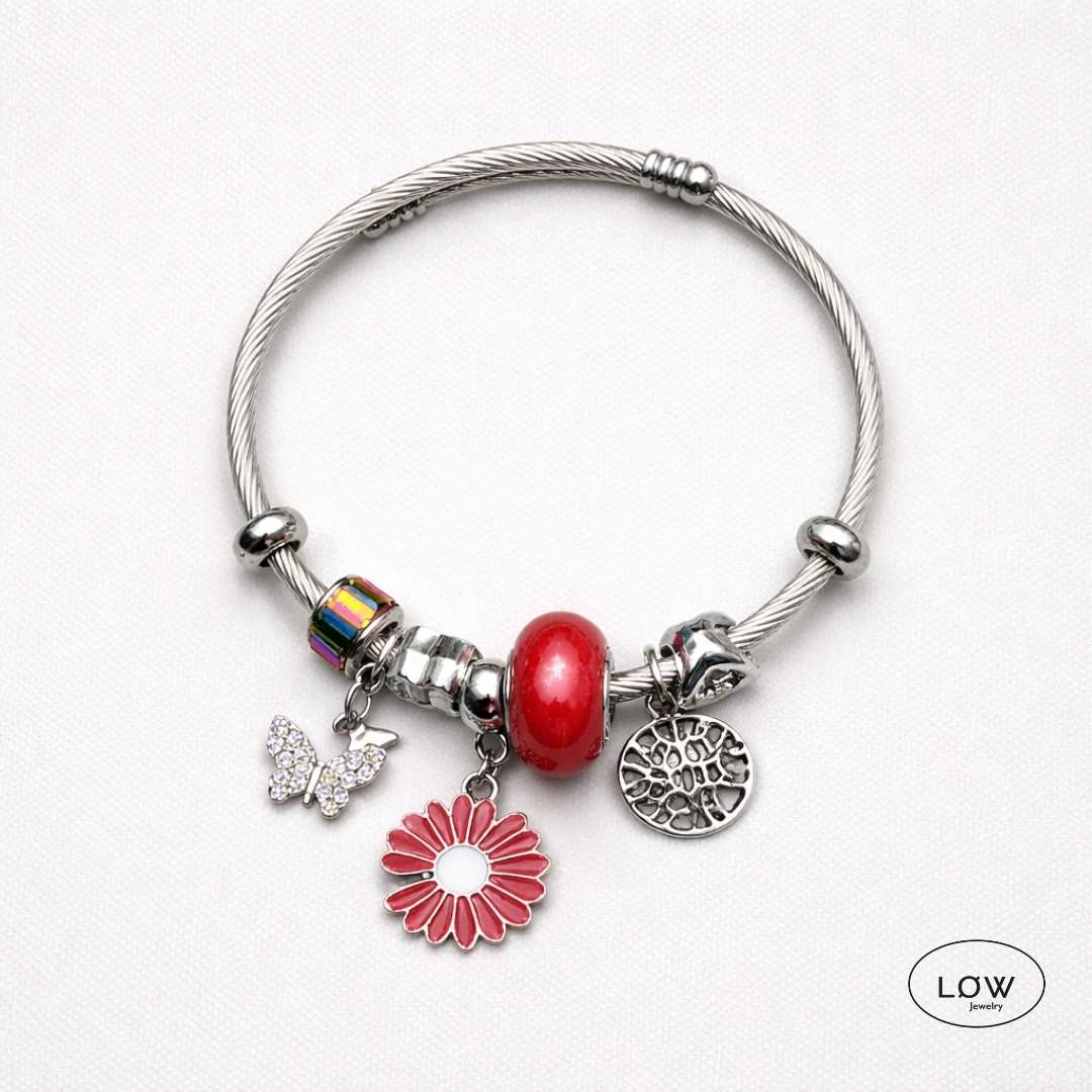 Komplett Charms armbånd LØW Jewelry Ferdig fylt charmsarmbånd