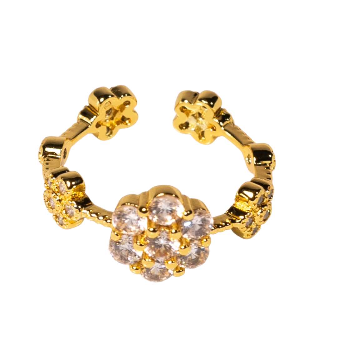 Ring Romatic Flower, Kobber, nikkelfritt, gullfarget fra LØW