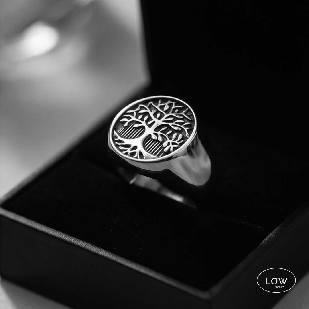 Ring Herre, mens ring Tree of Life LØW Jewelry. Stainless steel