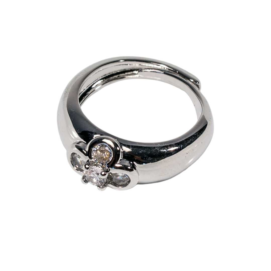 Ring Firkløver Solid , Kobber, nikkelfritt, gullfarget fra LØW