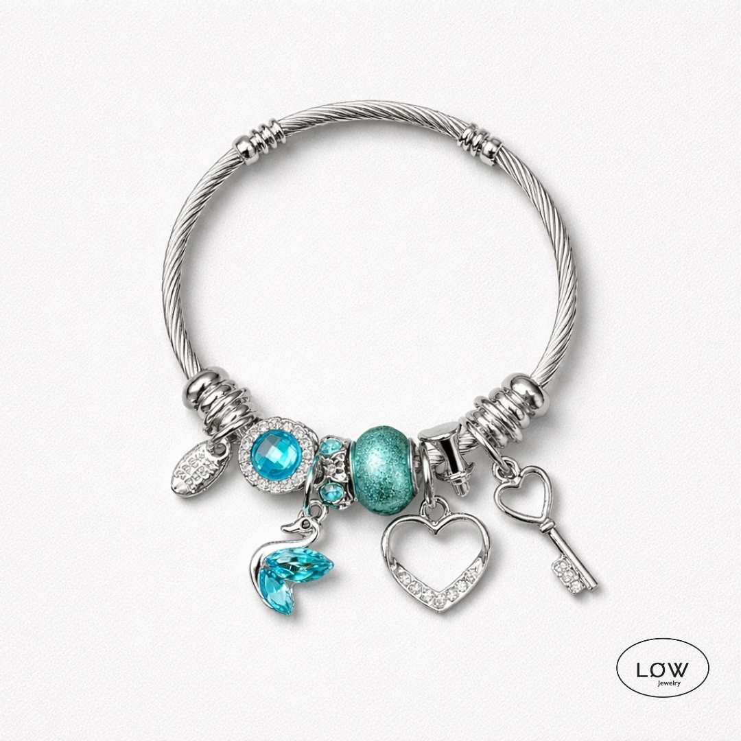 Charms armbånd Romantic Charm Bracelet ferdig fylt charmsarmbånd LØW Jewelry