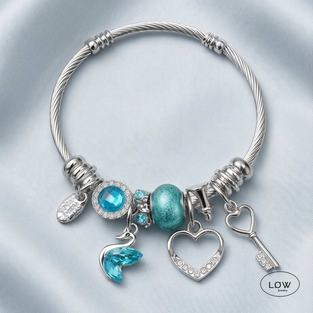 Charms armbånd Romantic Charm Bracelet ferdig fylt charmsarmbånd LØW Jewelry