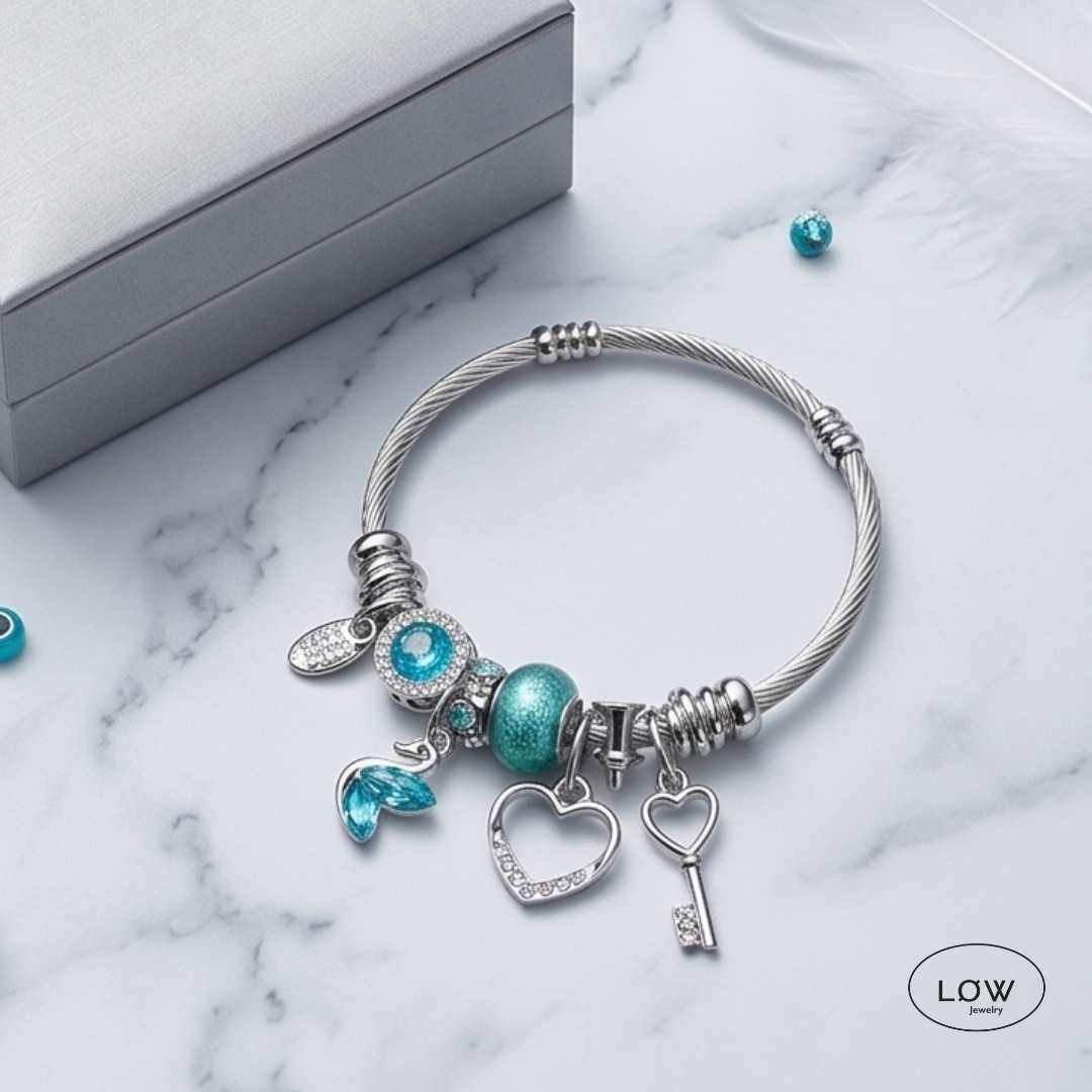 Charms armbånd Romantic Charm Bracelet ferdig fylt charmsarmbånd LØW Jewelry