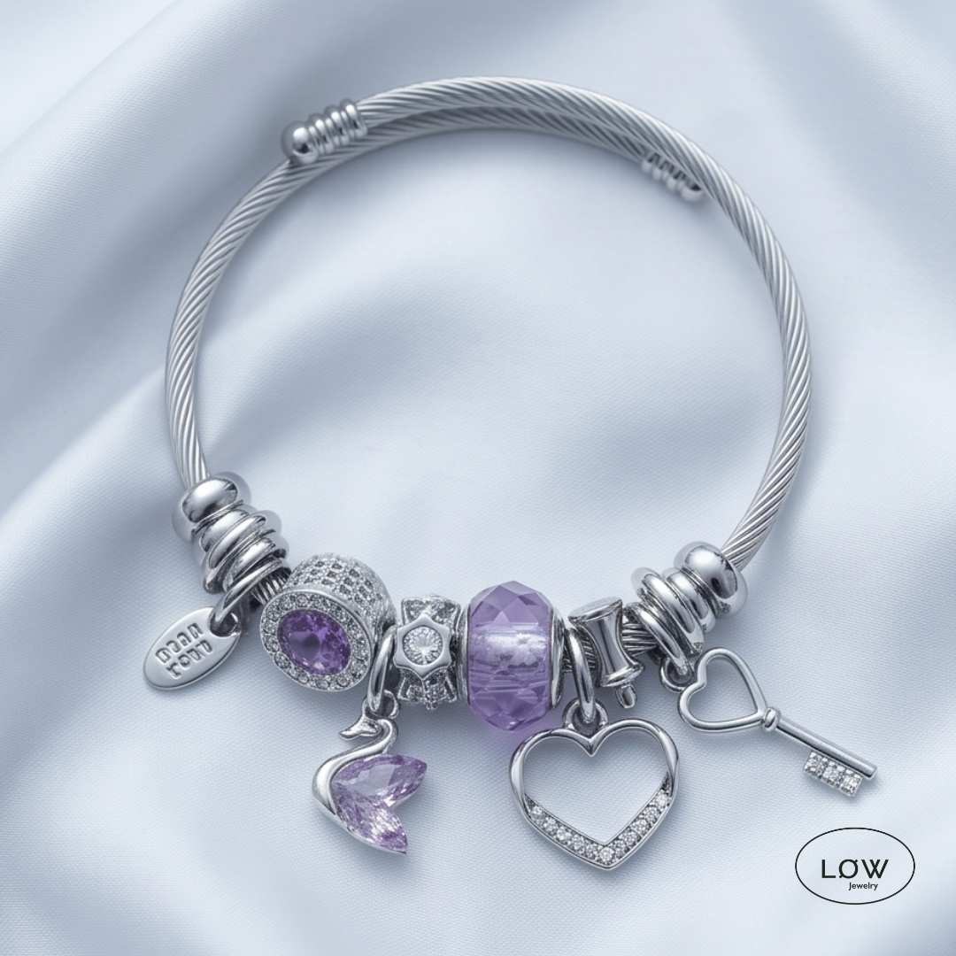Charms armbånd Romantic Charm Bracelet ferdig fylt charmsarmbånd LØW Jewelry