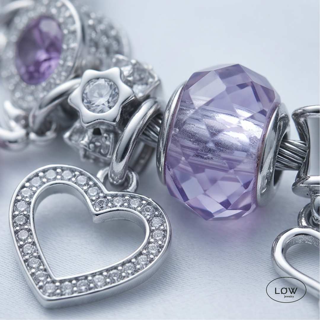 Charms armbånd Romantic Charm Bracelet ferdig fylt charmsarmbånd LØW Jewelry
