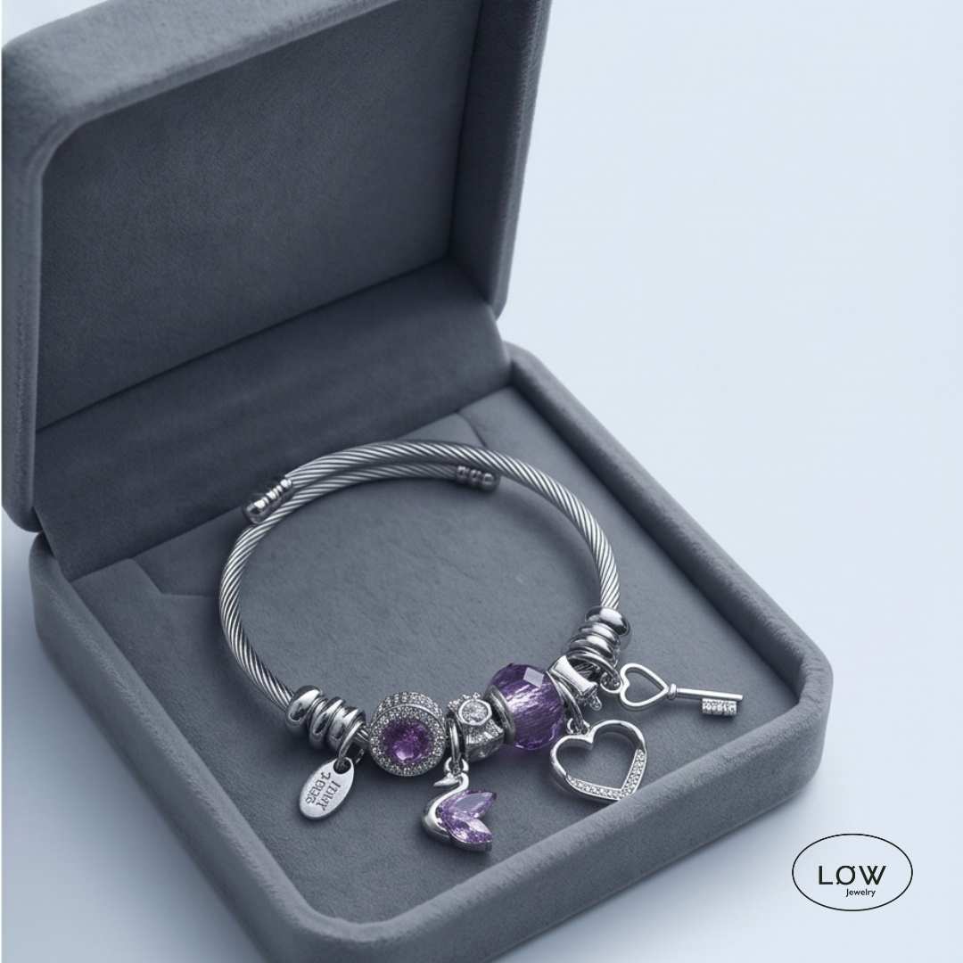 Charms armbånd Romantic Charm Bracelet ferdig fylt charmsarmbånd LØW Jewelry