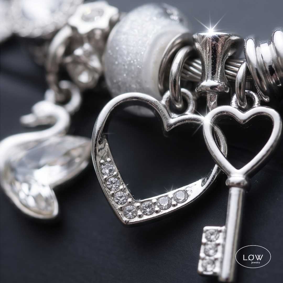 Charms armbånd Romantic Charm Bracelet ferdig fylt charmsarmbånd LØW Jewelry
