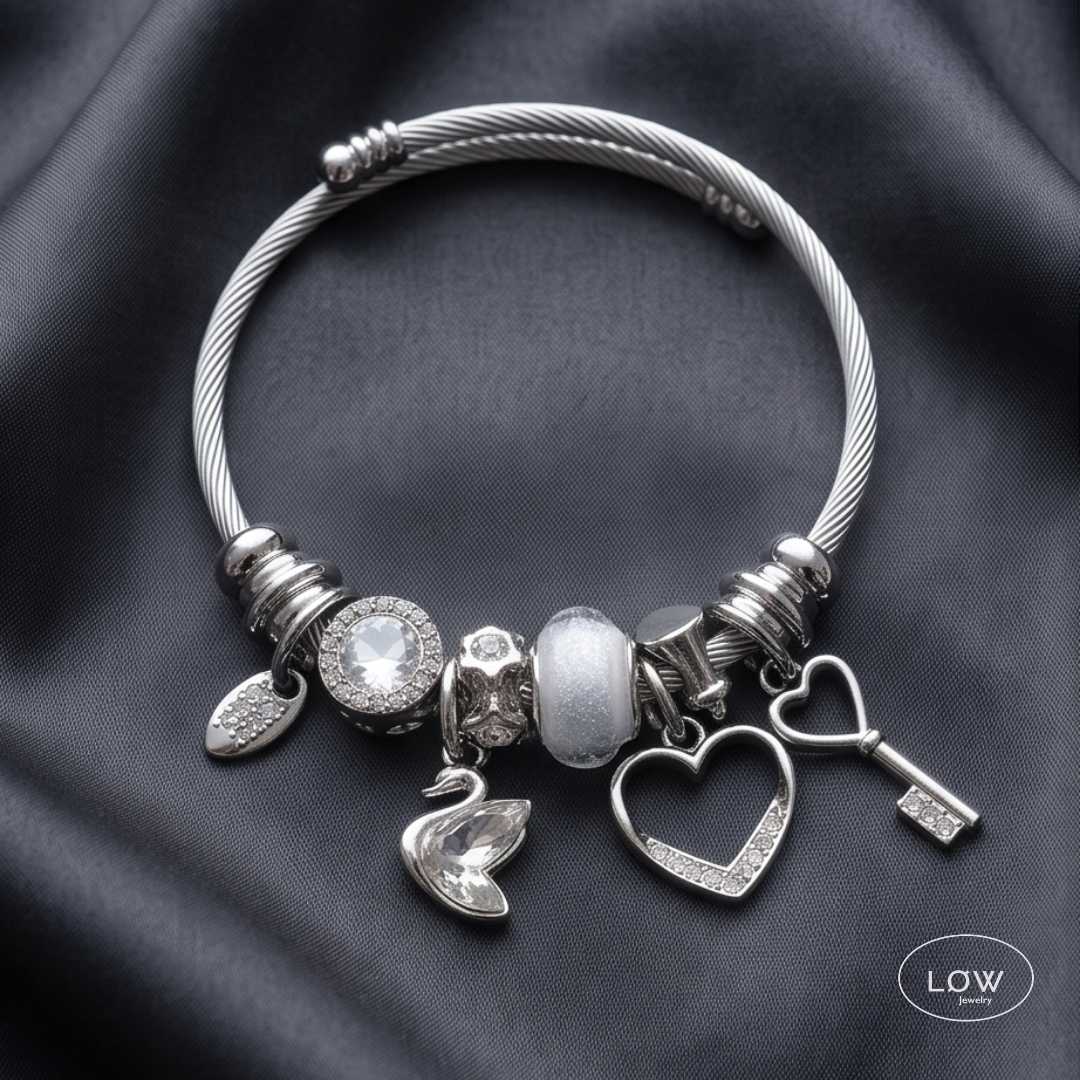Charms armbånd Romantic Charm Bracelet ferdig fylt charmsarmbånd LØW Jewelry