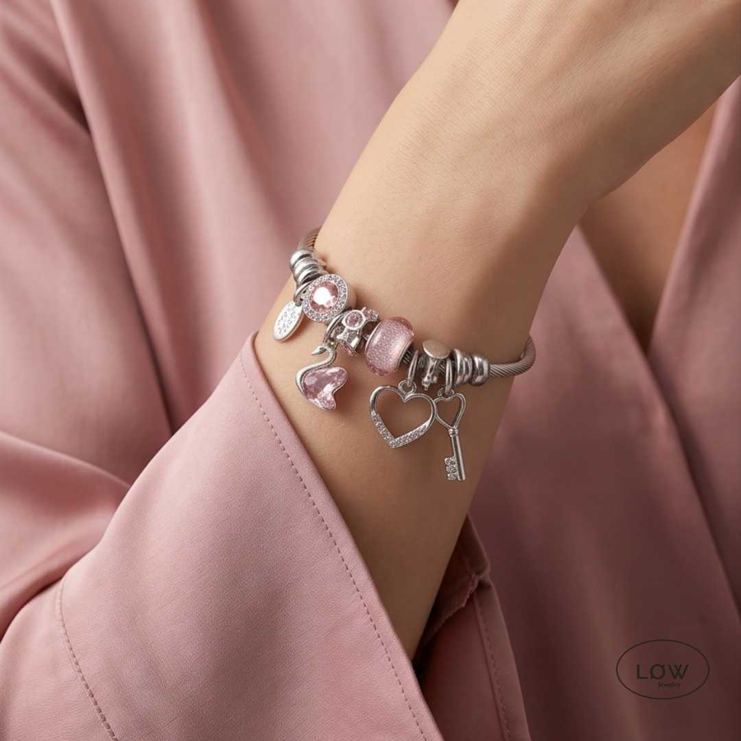 Charms armbånd Romantic Charm Bracelet ferdig fylt charmsarmbånd LØW Jewelry