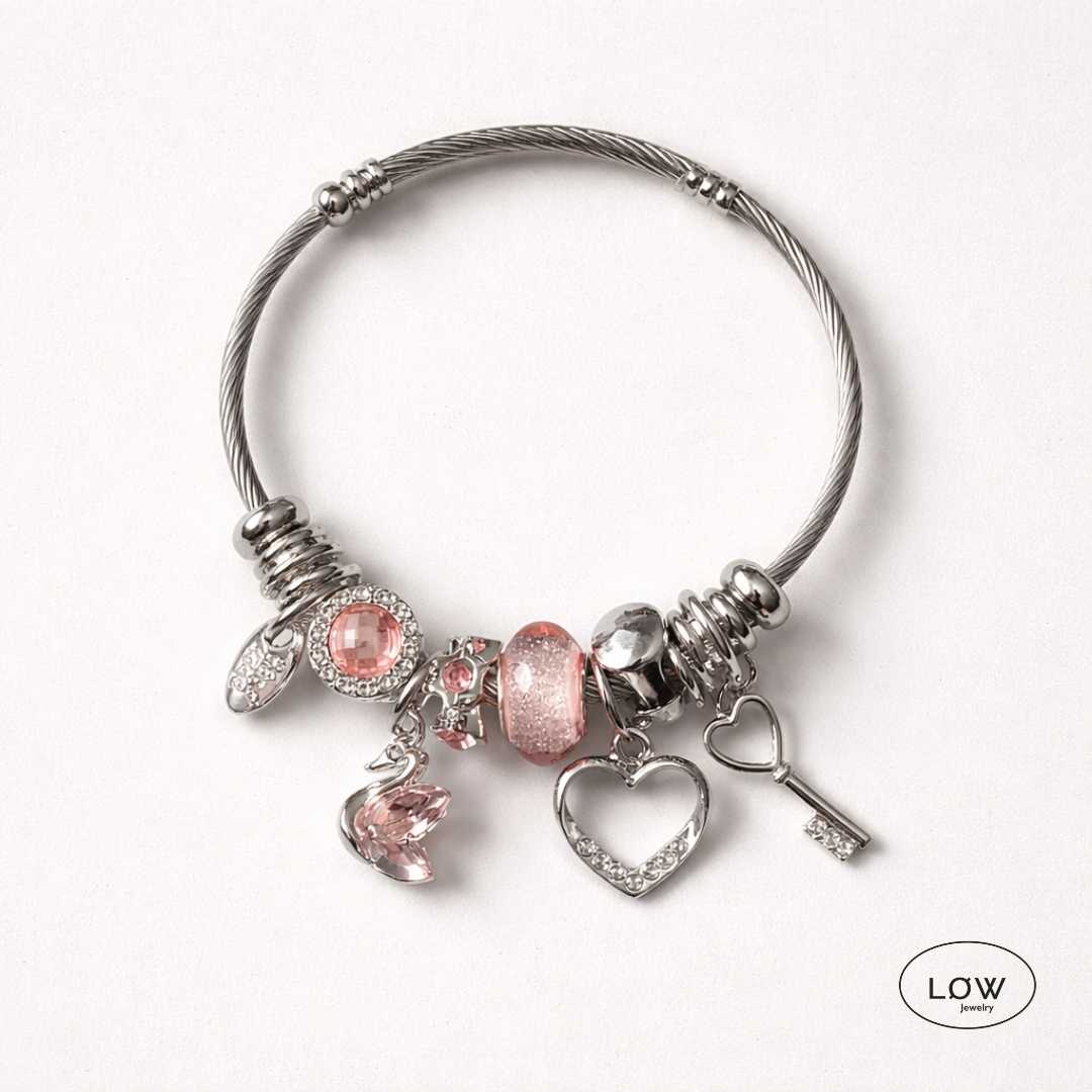 Charms armbånd Romantic Charm Bracelet ferdig fylt charmsarmbånd LØW Jewelry