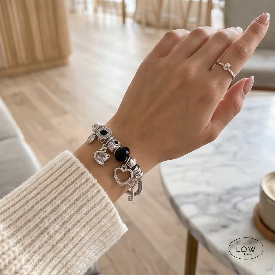 Charms armbånd Romantic Charm Bracelet ferdig fylt charmsarmbånd LØW Jewelry
