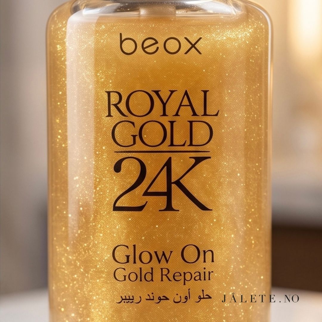 Hårolje for frizz, tørre lengder og manglende glans. Royal Gold 24K Glow On gir mykere hårfølelse, glattere lengder og en blank, velpleid finish.